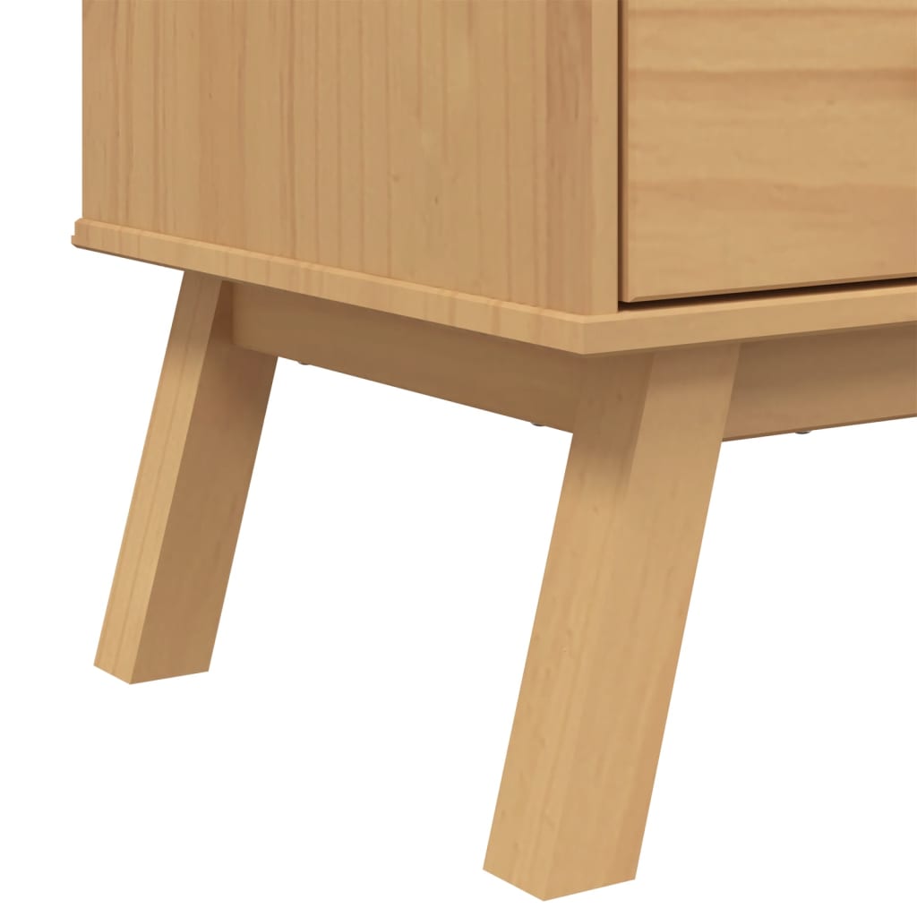 Aparador Olden Madera Maciza De Pino Marrón 85x43x125 Cm / Vetonek_1
