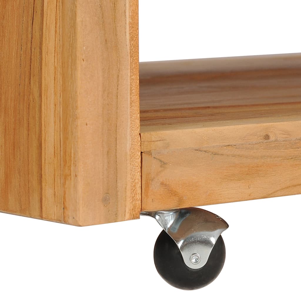 Mesa De Centro De Madera De Teca Maciza 80x80x40 Cm_3