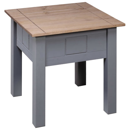 Mesita De Noche Madera Pino Estilo Panamá Gris 50,5x50,5x52,5cm_1