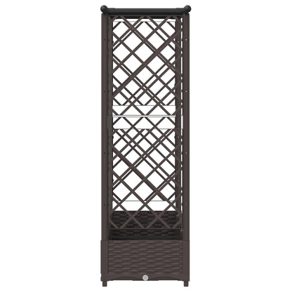 Cama Elevada Con Trellis Y Techo Marrón 202,5 X 40 X 121 Cm Pp_3