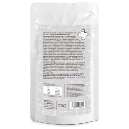 Ração húmida para gatos Happy Whiskers (Carne) BIO Puromenu 100 g