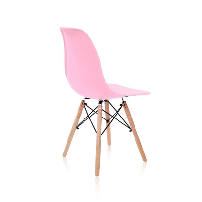 Pack 4 Sillas Tower Wood Polipropileno, Rosa, 56 X 81 X 47_5