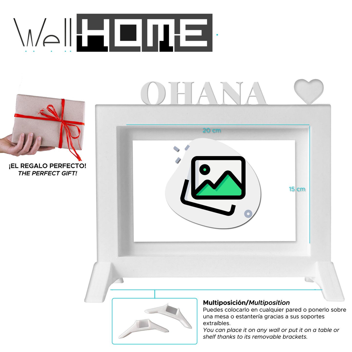Wellhome - Marco Ohana Blanco 24x22,5 Cm Para Fotos 15x20 Cm_1