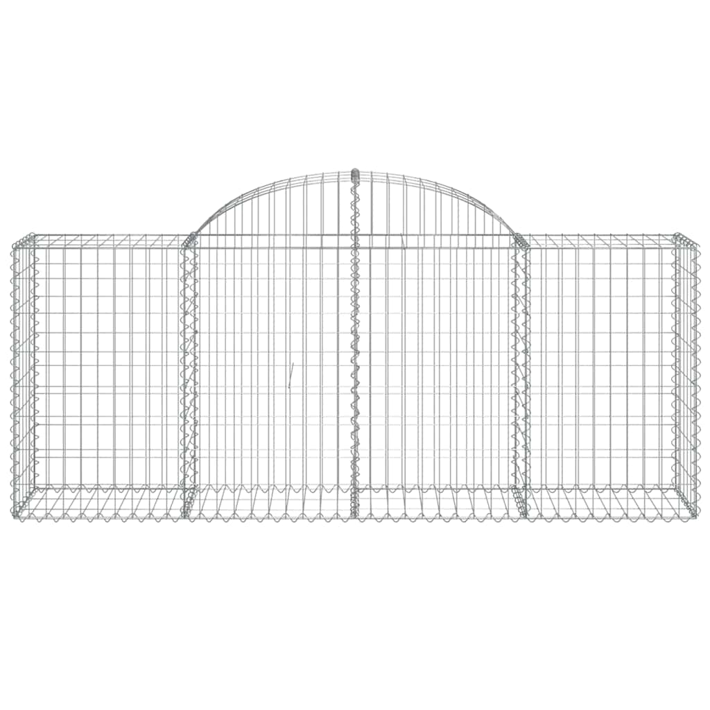 Cestas De Gaviones 13 Uds Forma De Arco Hierro 200x50x80/100 Cm_3