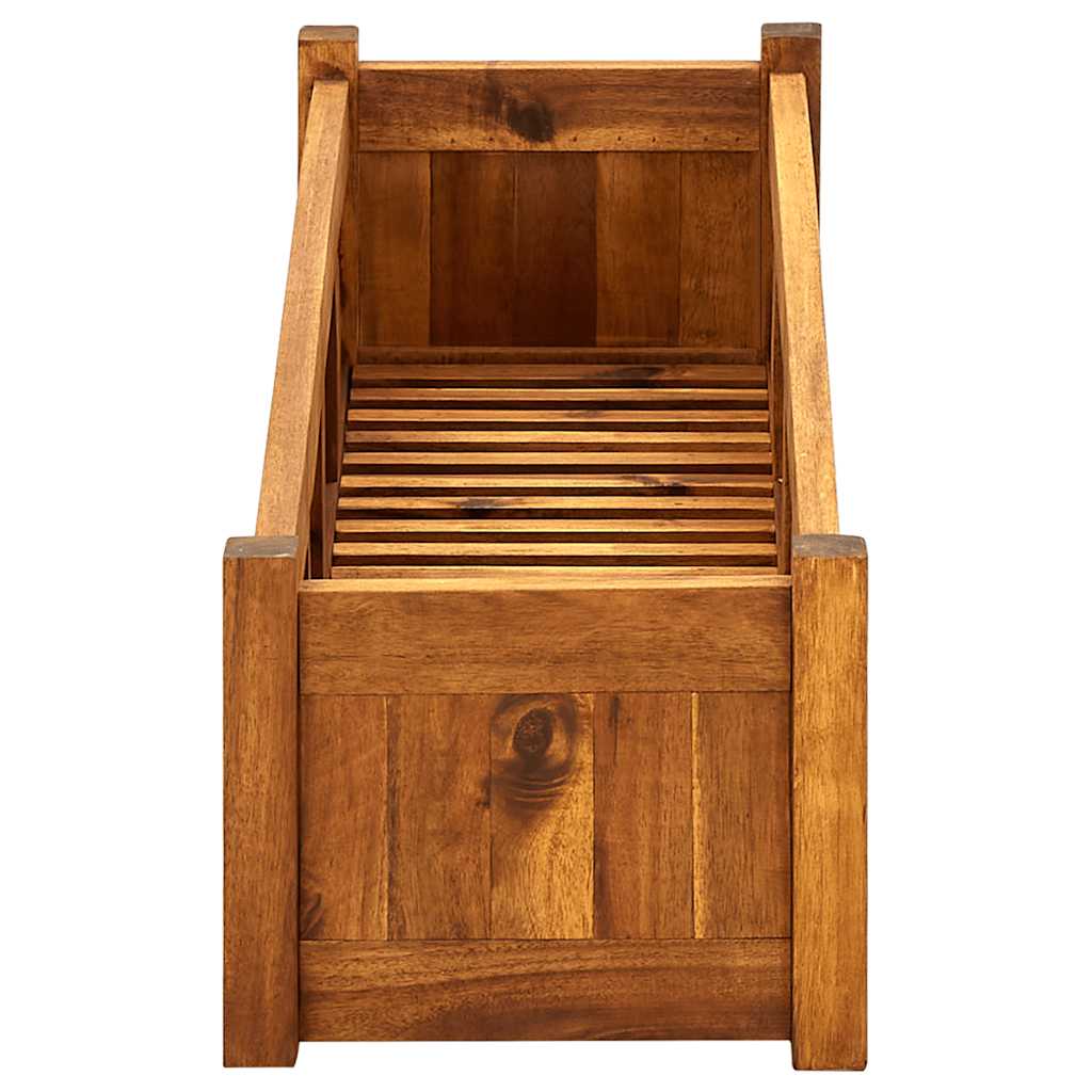 Arriate De Madera De Acacia 100x30x25 Cm_4