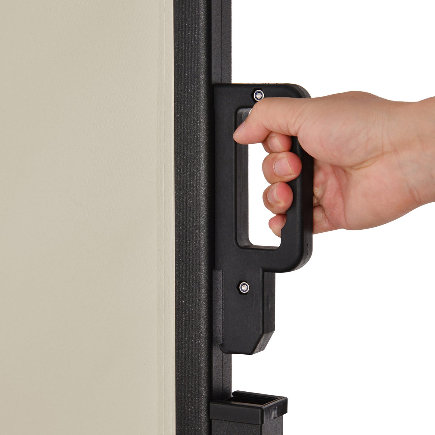 Outsunny Toldo Lateral Retráctil Exterior Espacio Personal 350x180cm Beige_4