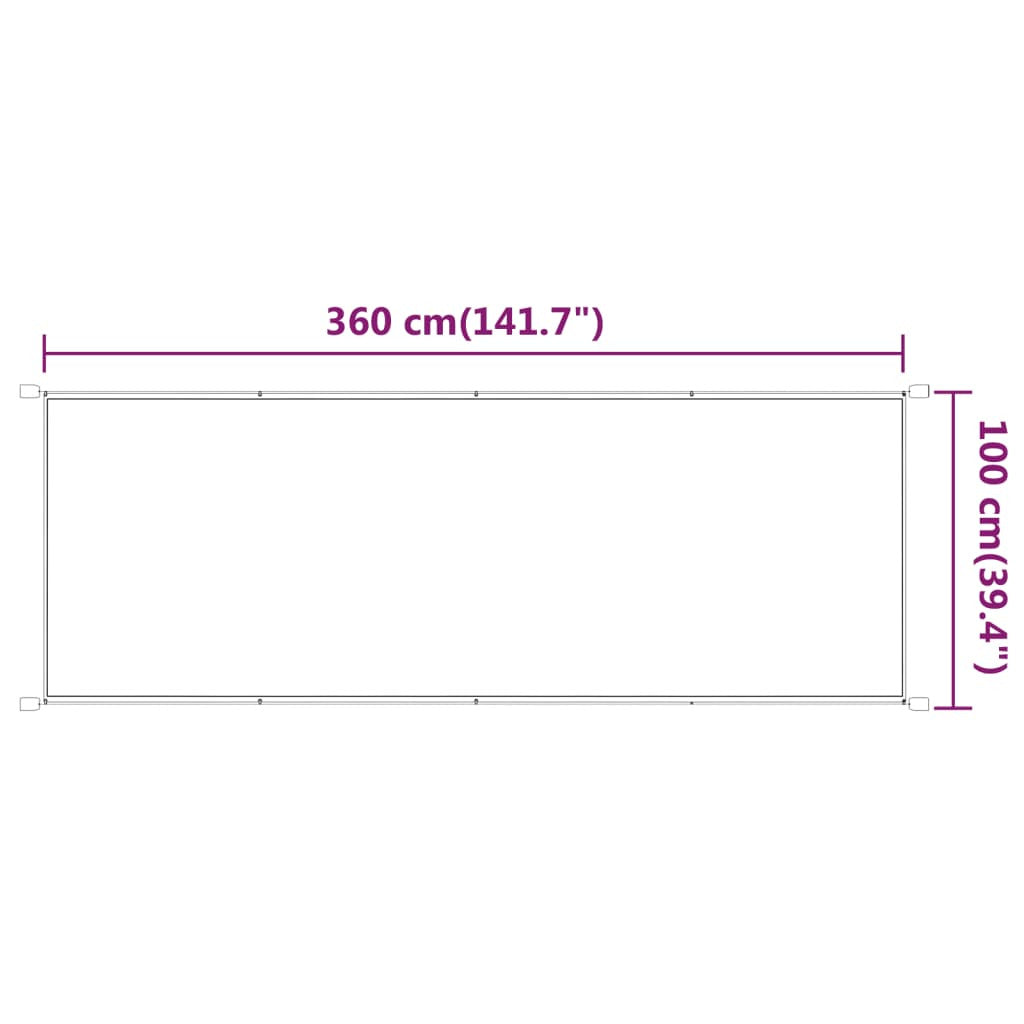 Vidaxl Toldo Vertical Gris Antracita 100x360 Cm Tela Oxford_2