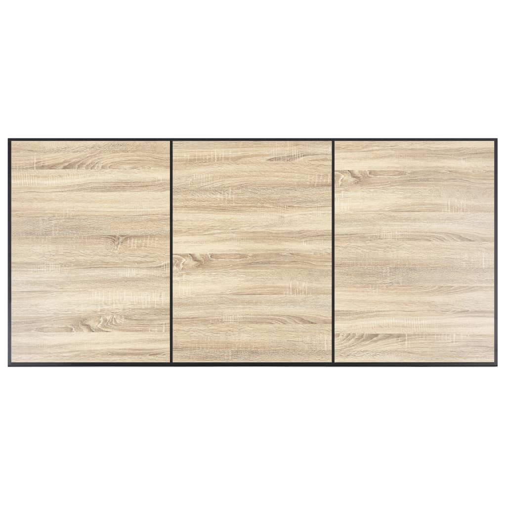 Mesa De Comedor De Mdf Color Roble 200x100x75 Cm_2