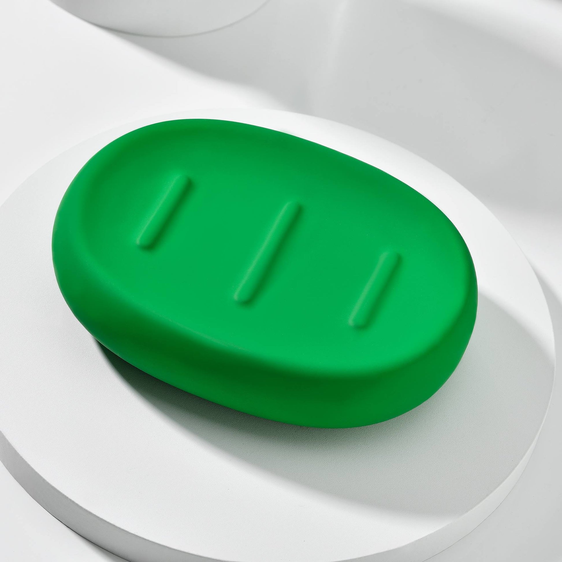 Plato Para Jabón De Baño En Cerámica Verde_1