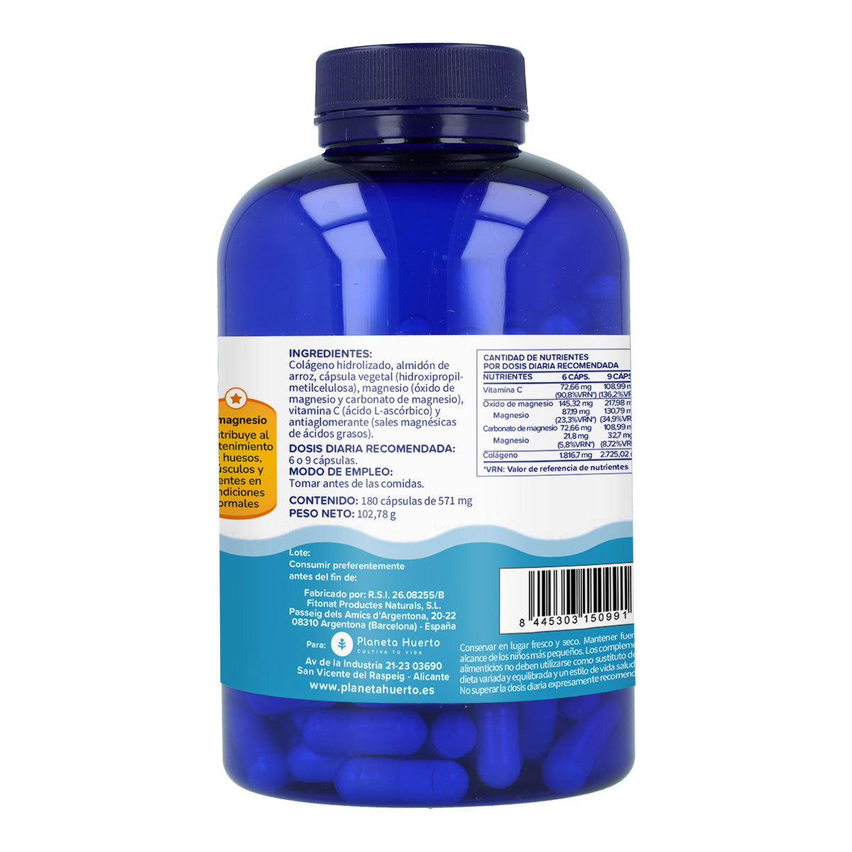 Colagénio Plus Planeta Huerto 180 cápsulas