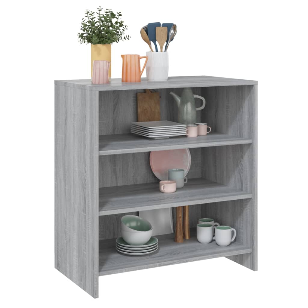 Aparador De Madera De Ingeniería Gris Sonoma 70x40,5x75 Cm / Vetonek_5