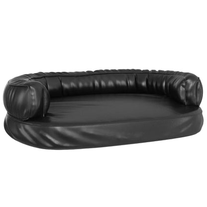 Vidaxl Cama Para Perros De Espuma Cuero Sintético Negro 75x53 Cm_0