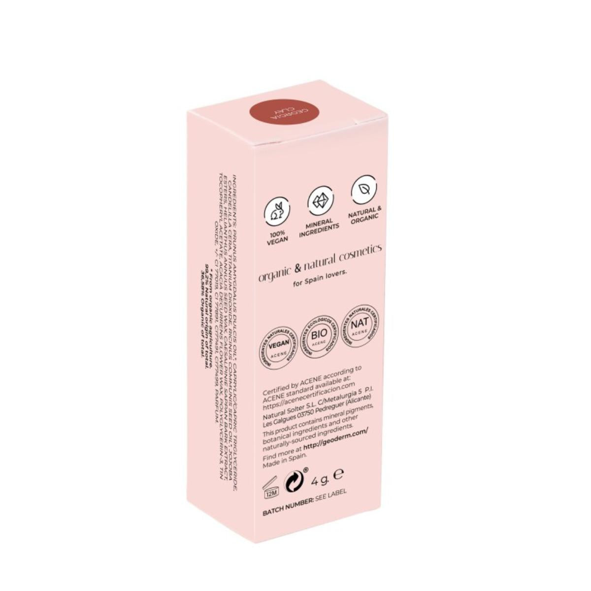 Batom Georgia Clay/Brown (Bio e Vegan) Geoderm 4 g