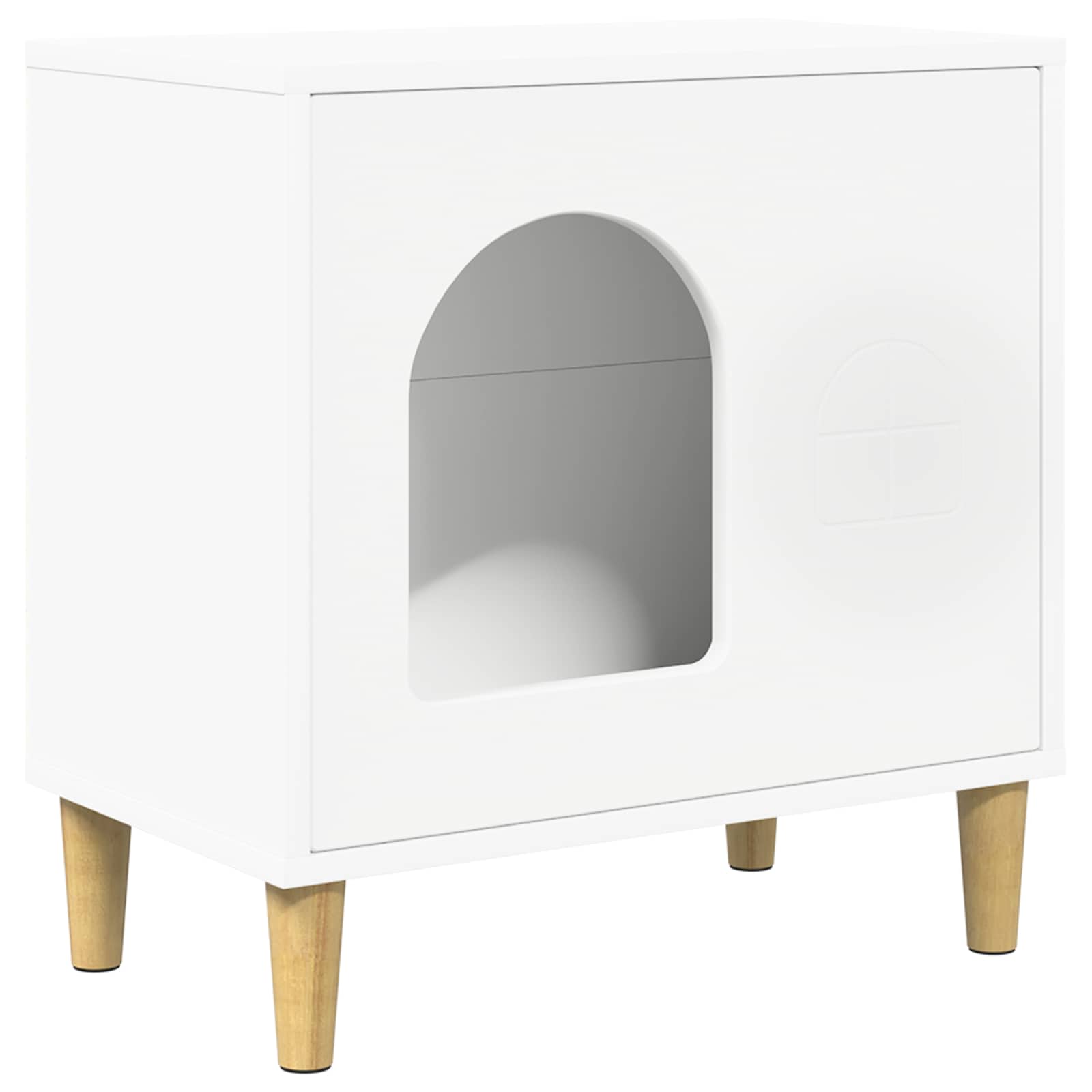 Casa Para Gatos 51 X 30 X 52 Cm Madera De Ingeniería_0