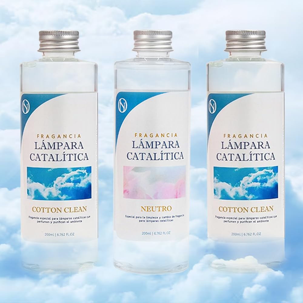 Pack Ahorro 3x Fragancias Lámpara Catalítica: 2 Aromas Cotton Clean 500ml + Limpiador Neutro 200ml_0