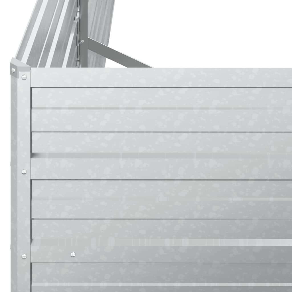 Arriate De Acero Galvanizado Plateado 480x80x45 Cm_5