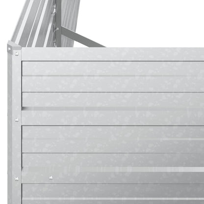Arriate De Acero Galvanizado Plateado 480x80x45 Cm_5
