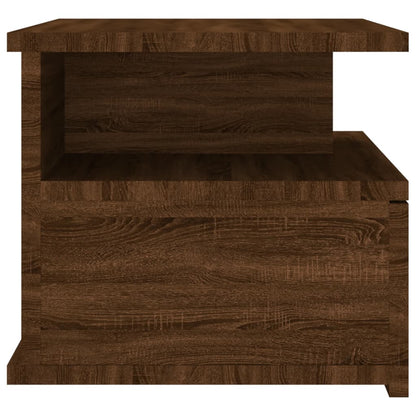 Mesita De Noche Flotante Madera Marrón Roble 40x31x27 Cm_3