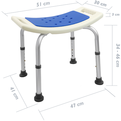 Taburete De Ducha Ergonómico Antideslizante Regulable En Altura Acolchado_1