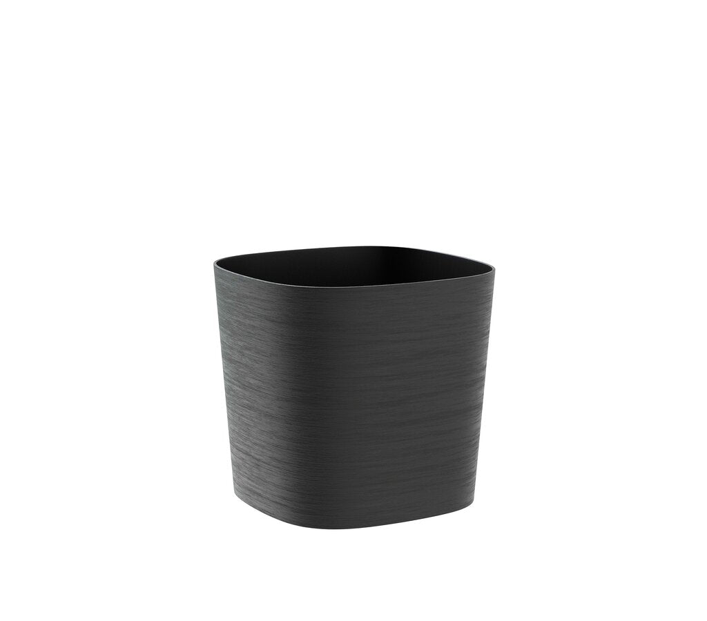 Teraplast Macetero De Plástico Reciclado Cuadrado Capri Negro 19cm_0