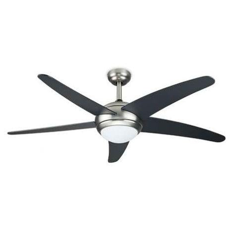 Ventilador de teto GSC com comando e luz, preto, 132 cm