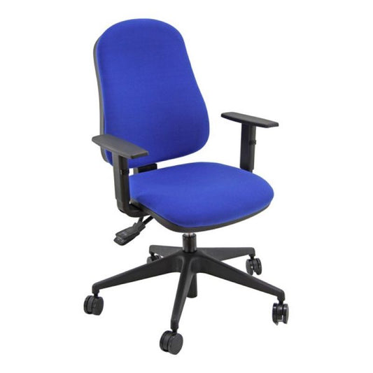 Silla Administrativa Unisit Sincro Simpel Azul Reposabrazos Ajustables_0