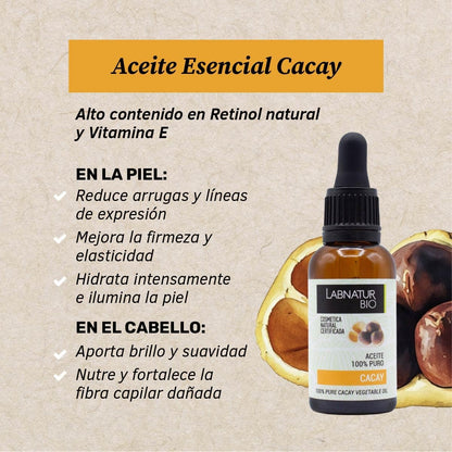 Retinol Natural Labnatur BIO 30ml | Aceite de Cacay 100% Puro Certificado y Vitamina E | Regenerador Anti-Age Sérum_1