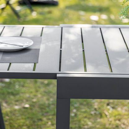 Outsunny Mesa De Jardín Extensible De Aluminio Para 4-6 Personas 90-180x90x73 Cm_4