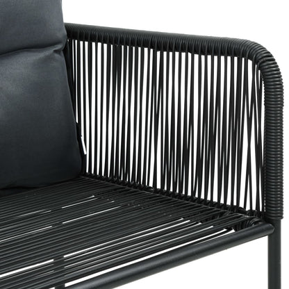 Vidaxl Set De Comedor De Jardín De 7 Piezas Pvc Ratán Negro Y Marrón_5