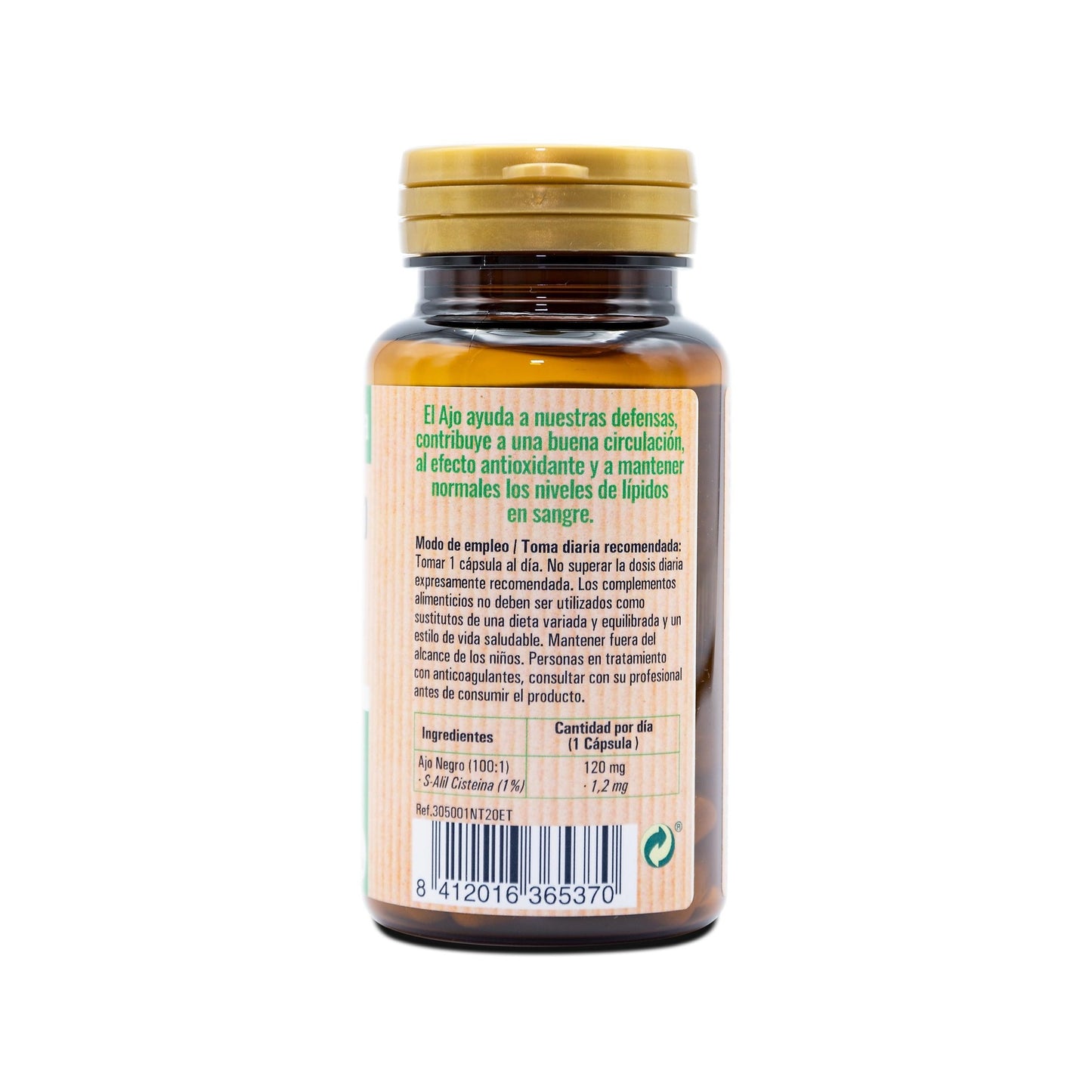 Alho Preto Plus, 20 cápsulas vegetais. NaturTierra