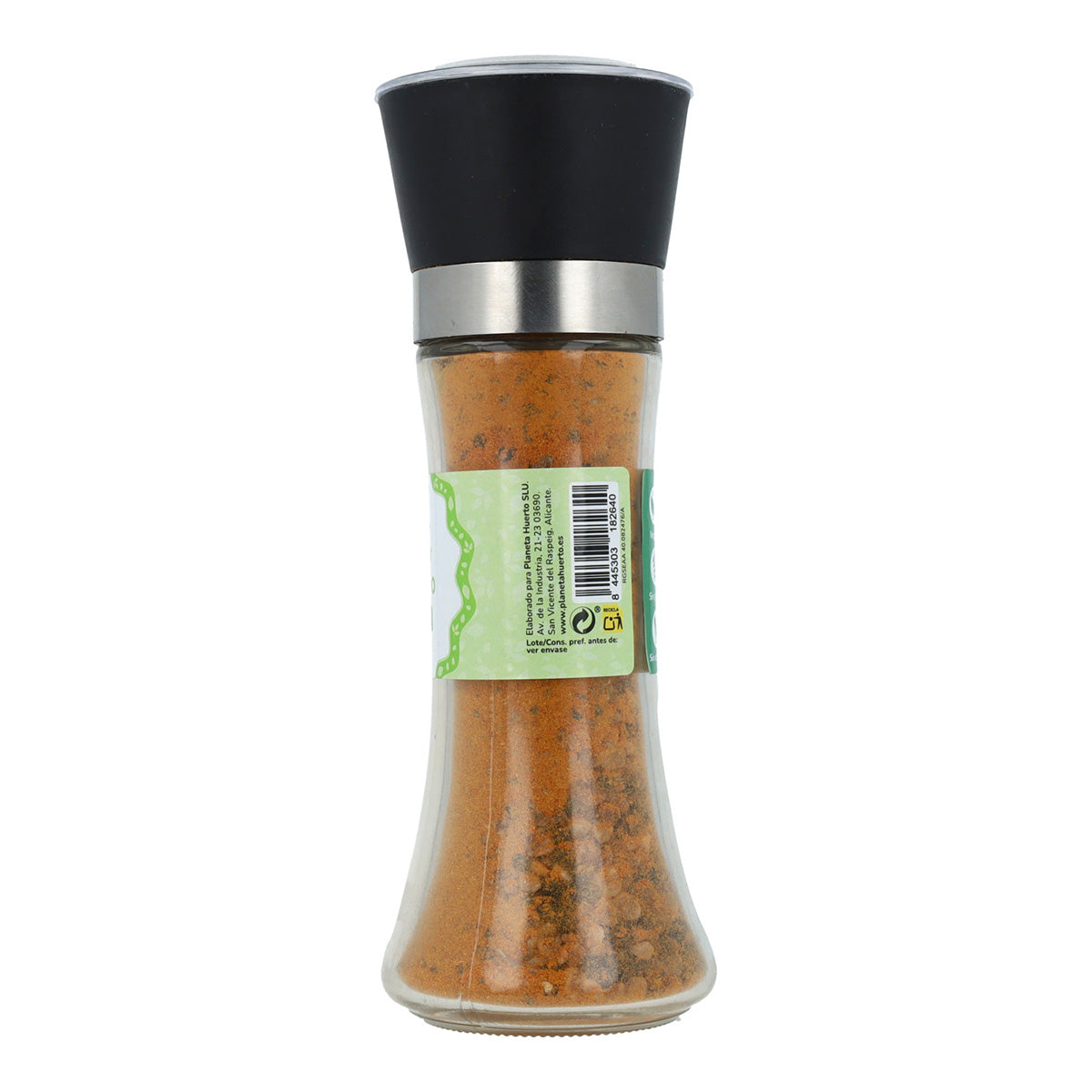 Moinho de Sal Rosa com Gengibre, Curcuma e Pimenta ECO Planeta Huerto 200g