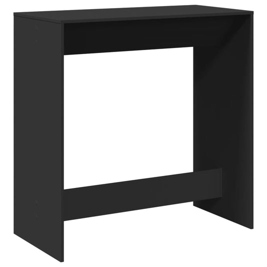 Mesa Alta De Bar Madera Ingeniería Negra 102x50x103,5 Cm_0