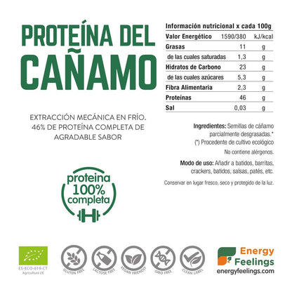 Energy Feelings Proteína de Cáñamo ECO  1 kg