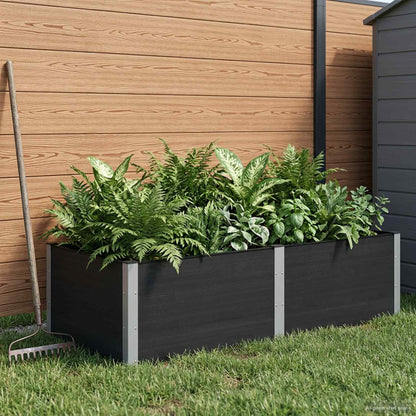 Arriate Elevado Negro 200 X 100 X 54 Cm Wpc Y Aluminio_1