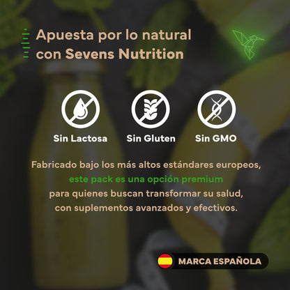 Pack Detox: Detox, Cúrcuma Y Multivitaminas. Sevens Nutrition. Limpieza Hepática Y Energía_3