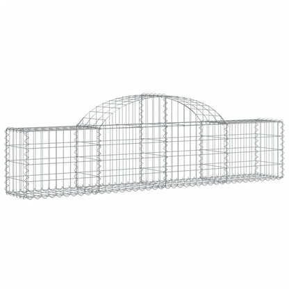 Cestas De Gaviones 13 Uds Forma De Arco Hierro 200x30x40/60 Cm_2
