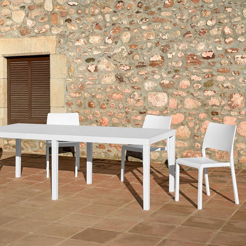 Pack 4 Sillas De Exterior Shine Apilables, Polipropileno, Blanco, 53 X 82 X 58_4