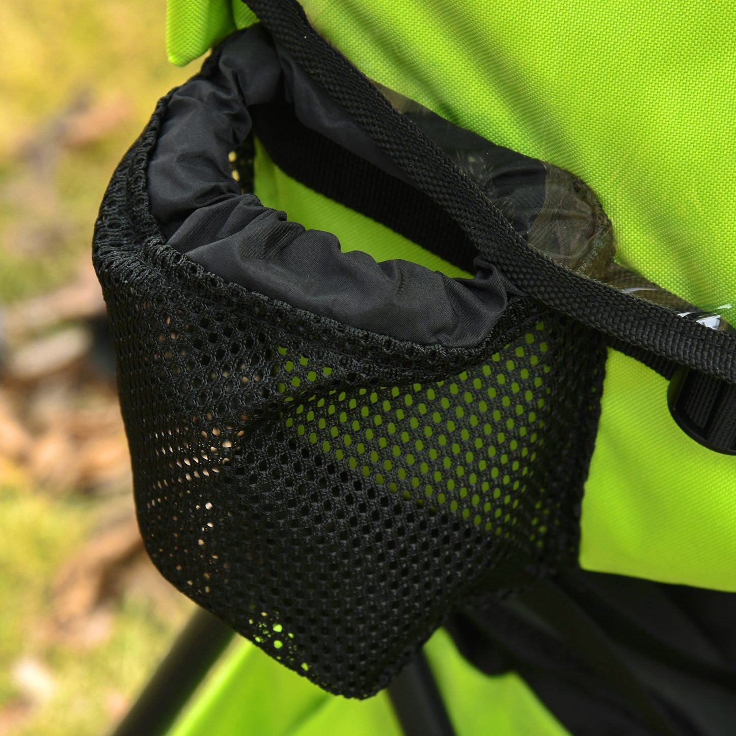 Homcom Mochila Portabebés Plegable Con Techo Impermeable Para 6-36 Meses Verde_3