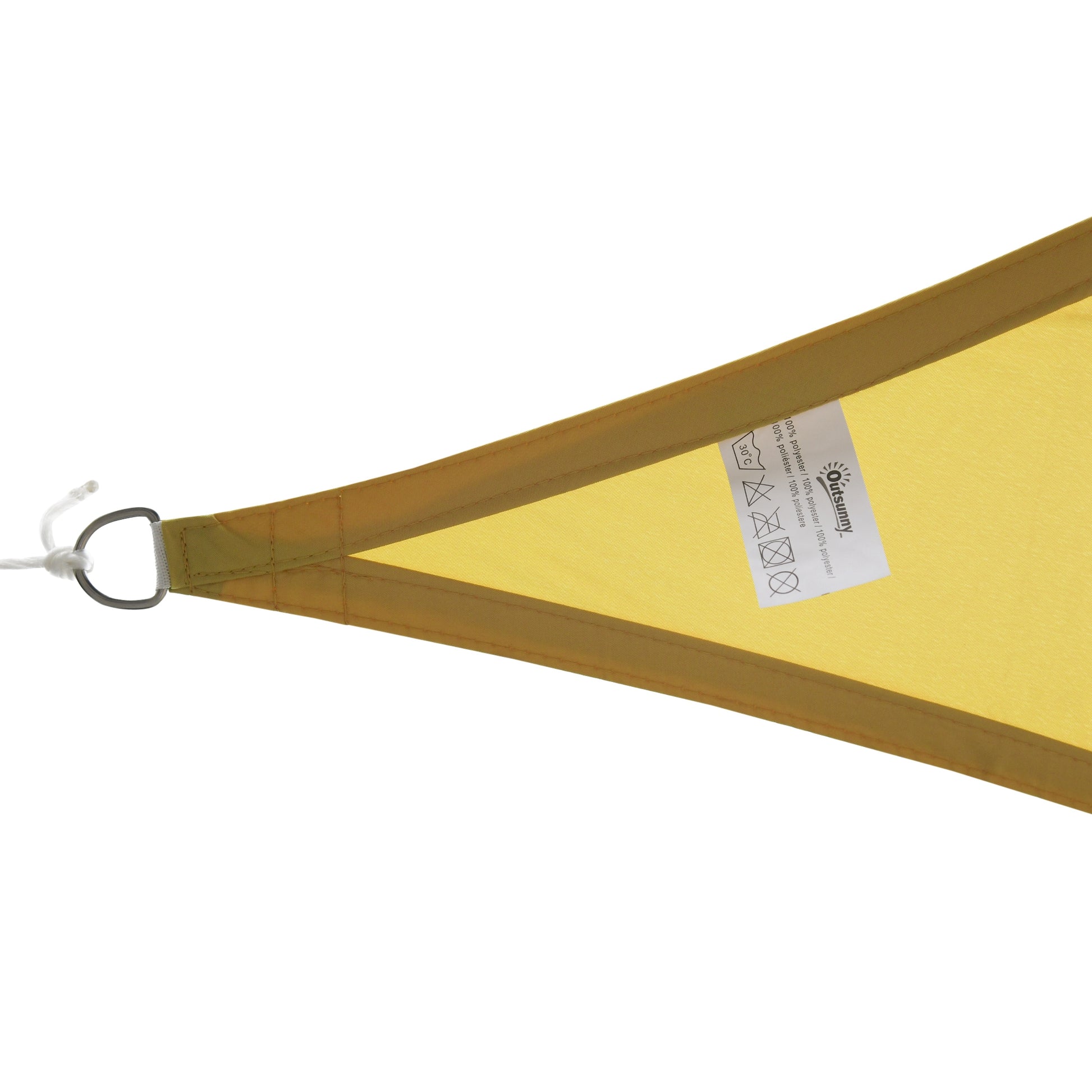 Outsunny Toldo Vela Sombrilla Parasol Triangular 6m De Poliéster 160g/m² Arena_3