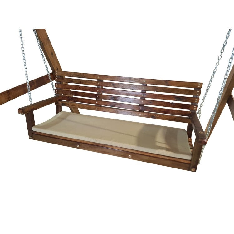 Banco Del Balancin De Jardin Masgames Elna L Con Cojin En El Banco._1