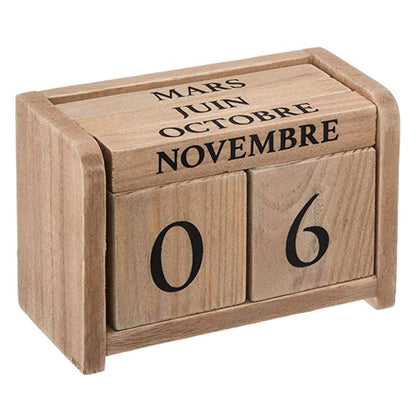 Well Home - Calendario De Madera Colonial 7,5x5x11cm_0