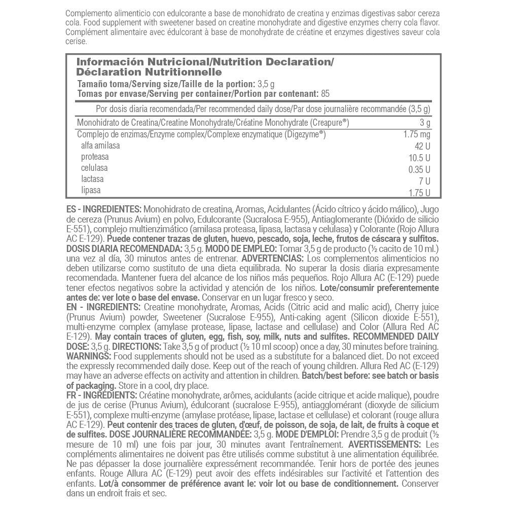 Creatina Monohidrato (creapure®) - 300g - Dracula Cherry - Aumenta La Fuerza - Masmusculo_5