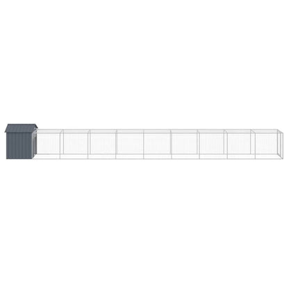 Vidaxl Jaula Gallinas Con Corral Acero Galvanizado Gris 117x1017x123cm_3