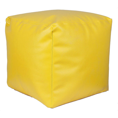 Well Home Puff Cuadrado Ø40x40cm Color Amarillo - Asiento Acolchado Y Cómodo_0