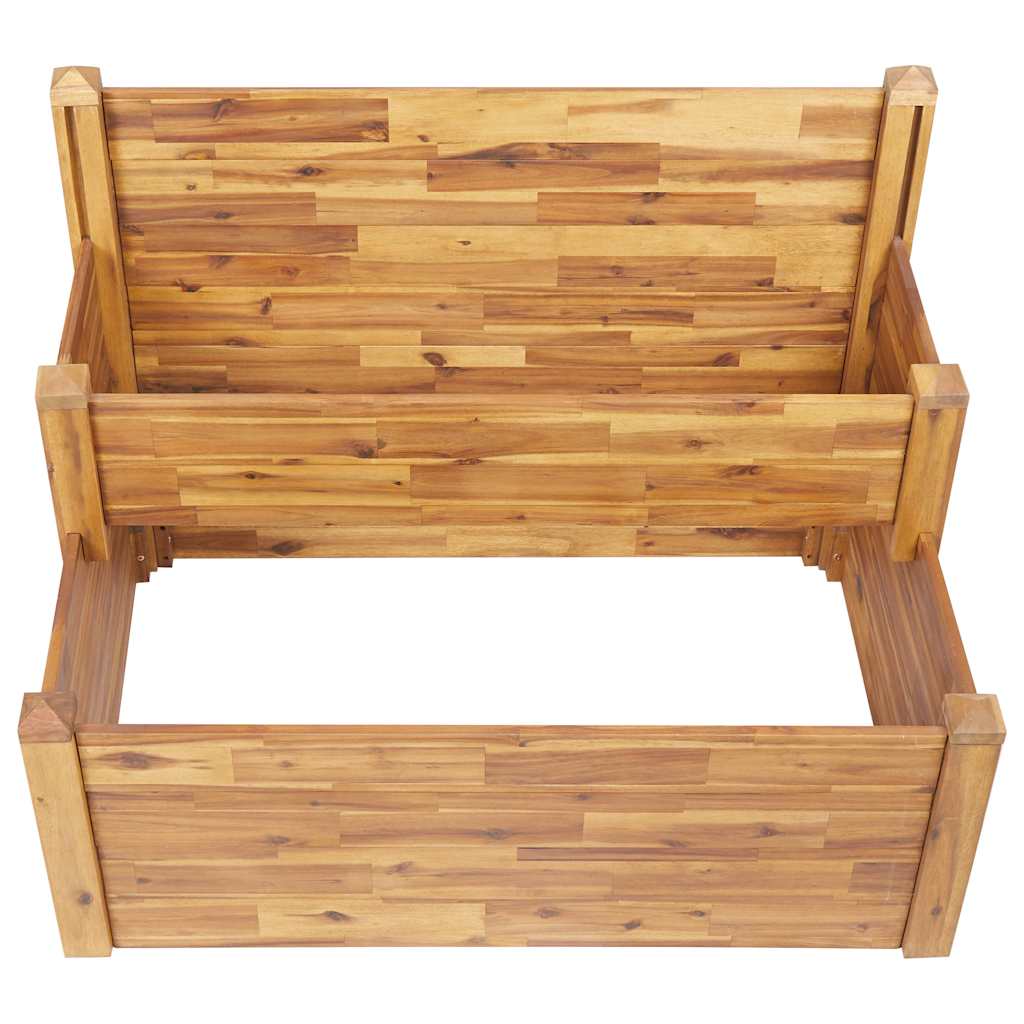 Jardinera De 2 Niveles Madera Maciza De Acacia 110x75x84 Cm_3
