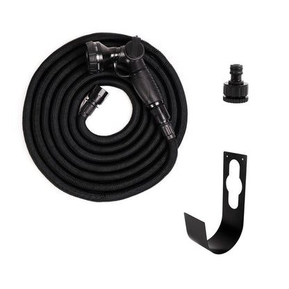 Manguera De Riego Deluxe - Set, Negro, 25 M, Tejido, Interior De Látex, Pistola De Metal_0
