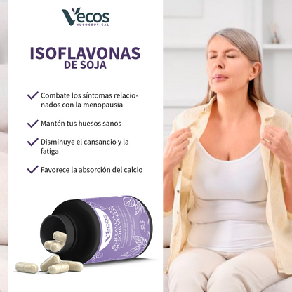 Isoflavonas De Soja 86 Mg Vecos 60 Cápsulas | Bienestar En La Menopausia Y Equilibrio Hormonal | Con Vitamina B6_3