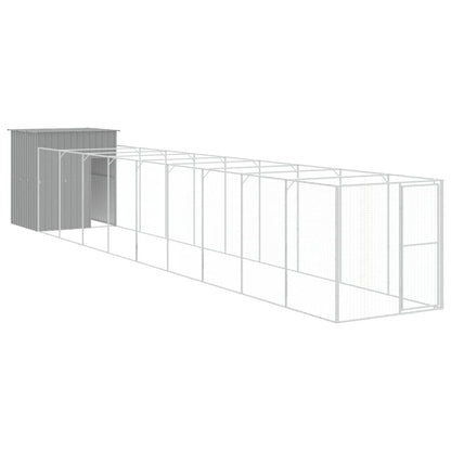 Caseta Perro Corral Acero Galvanizado Gris Claro 165x1067x181cm_0