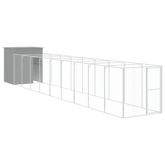 Caseta Perro Corral Acero Galvanizado Gris Claro 165x1067x181cm_0