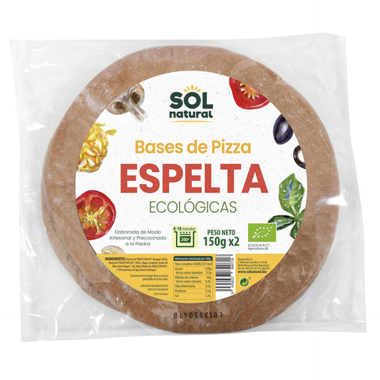 Base de pizza de massa grossa de espelta integral Sol Natural 2 x 150 g